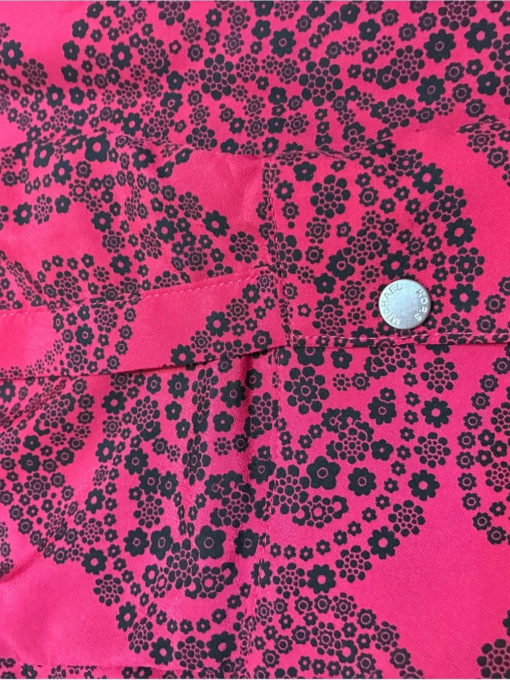 Michael Kors Paisley Zip Up Blouse Size XL NWT